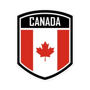 Adesivos premium com emblema da bandeira do Canadá – vinil de alta qualidade, duráveis e sem bolhas