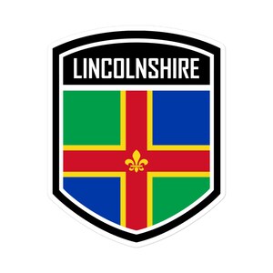 Lincolnshire County England Flag Emblem Stickers