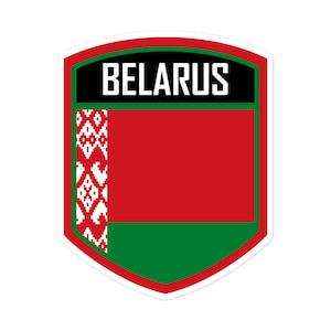 Belarus Flag Emblem Stickers