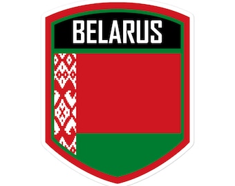 Belarus Flag Emblem Stickers