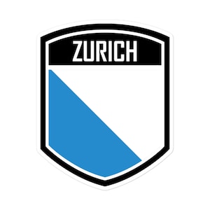 Canton of Zurich Switzerland Flag Emblem Vinyl Stickers - Show Your Swiss Pride