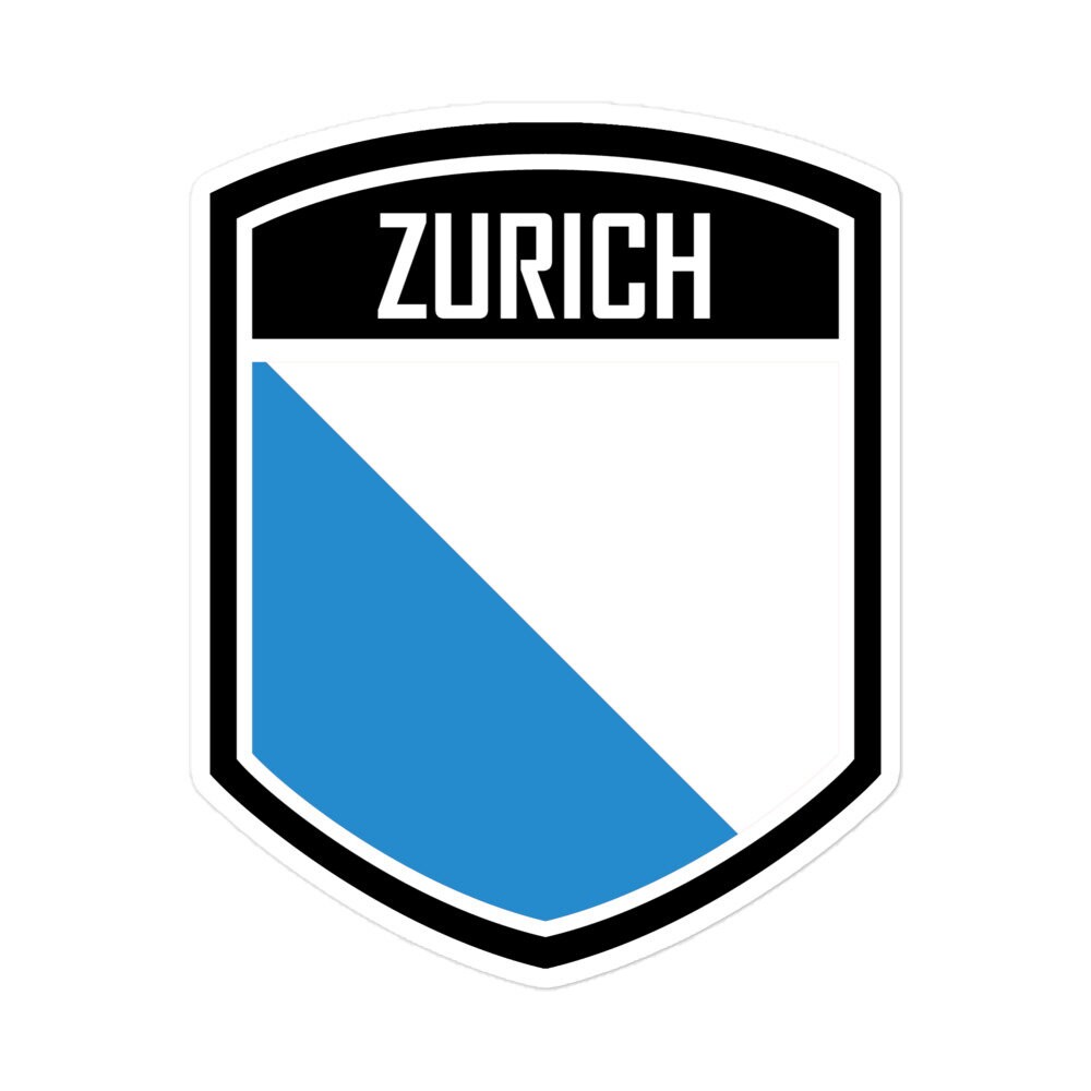 Canton of Zurich Switzerland Flag Emblem Vinyl Stickers - Show Your Swiss Pride