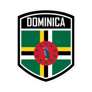 Adesivos com emblema da bandeira da Dominica - qualidade premium