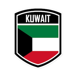 Kuwait Flag Emblem Stickers