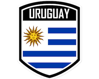 Klistermärken med Uruguays flaggaemblem | Högkvalitativa vinyldekaler