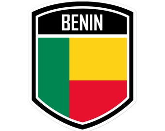 Adesivi con emblema della bandiera del Benin