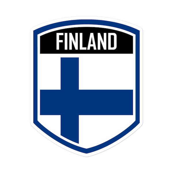 Finland Flag Emblem Sticker - High-Quality Vinyl Decal for Cars, Laptops, and More - Finnish Flag Design