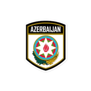 Azerbaijan Coat of Arms Emblem Stickers - Durable and High-Quality