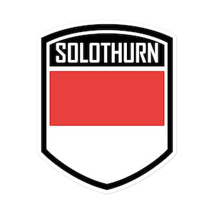 Canton of Solothurn Switzerland Flag Emblem Vinyl Stickers