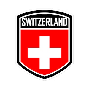 Feiern Sie Ihr Schweizer Erbe mit Schweiz-Flaggen-Emblem-Aufklebern: Fügen Sie Ihrem Besitz einen Hauch von Schweiz hinzu