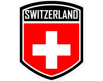 Celebrate Your Swiss Heritage with Switzerland Flag Emblem Stickers: Add a Touch of Switzerland to Your Belongings