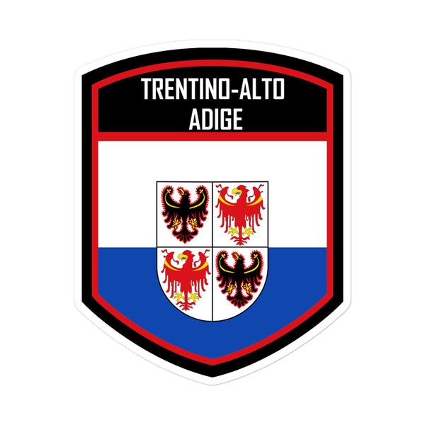 Trentino-Alto Adige Italy Flag Emblem Sticker | Südtirol Vinyl Stickers - Choose from 3 Sizes