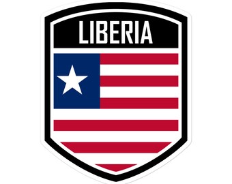 Liberia Flag Emblem Stickers