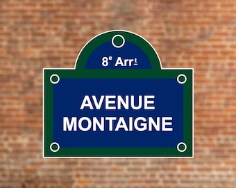 Avenue Montaigne Paris Street Sign Stickers