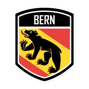 Kanton Bern Schweiz Flagge Emblem Vinyl Sticker
