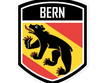 Canton of Bern Switzerland Flag Emblem Vinyl Stickers