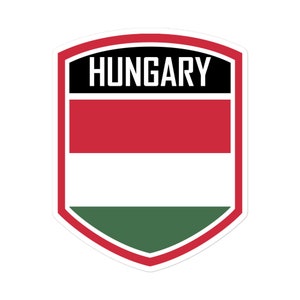 Hungary Flag Emblem Stickers - Durable, High-Opacity Vinyl Stickers for Laptops, Water Bottles, Cars, and More