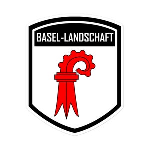 Cantão de Basileia Landschaft Suíça Bandeira Emblema Adesivos de Vinil