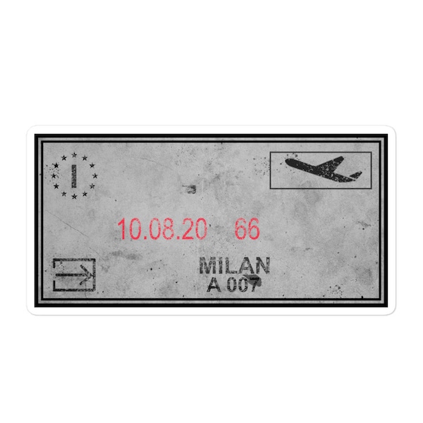 Milan Italy Passport Stamp Stickers