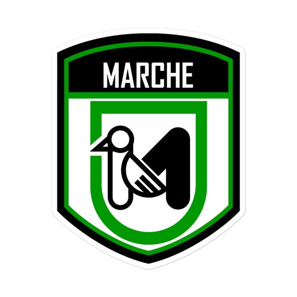 Marche Italy Flag Emblem Sticker