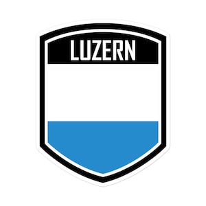 Canton of Lucerne, Switzerland Flag Emblem Vinyl Stickers