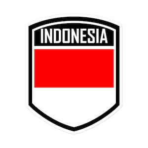 Indonesia Flag Emblem Stickers