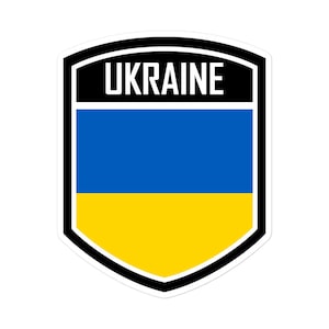 Ukraine Flag Emblem Stickers - High-Quality Vinyl | Support Ukraine Decals
