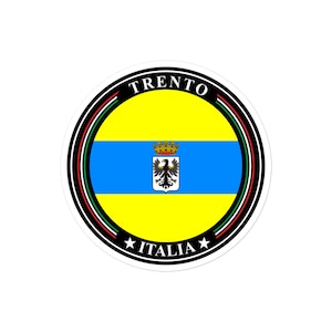 Adesivi con bandiera Trento Italia