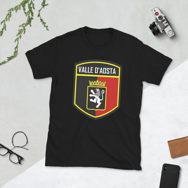 Valle D'aosta Flag Emblem Short-Sleeve Unisex T-Shirt