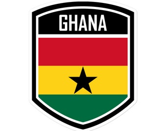 Ghana Flag Emblem Stickers - Show Your Ghanaian Pride with Style