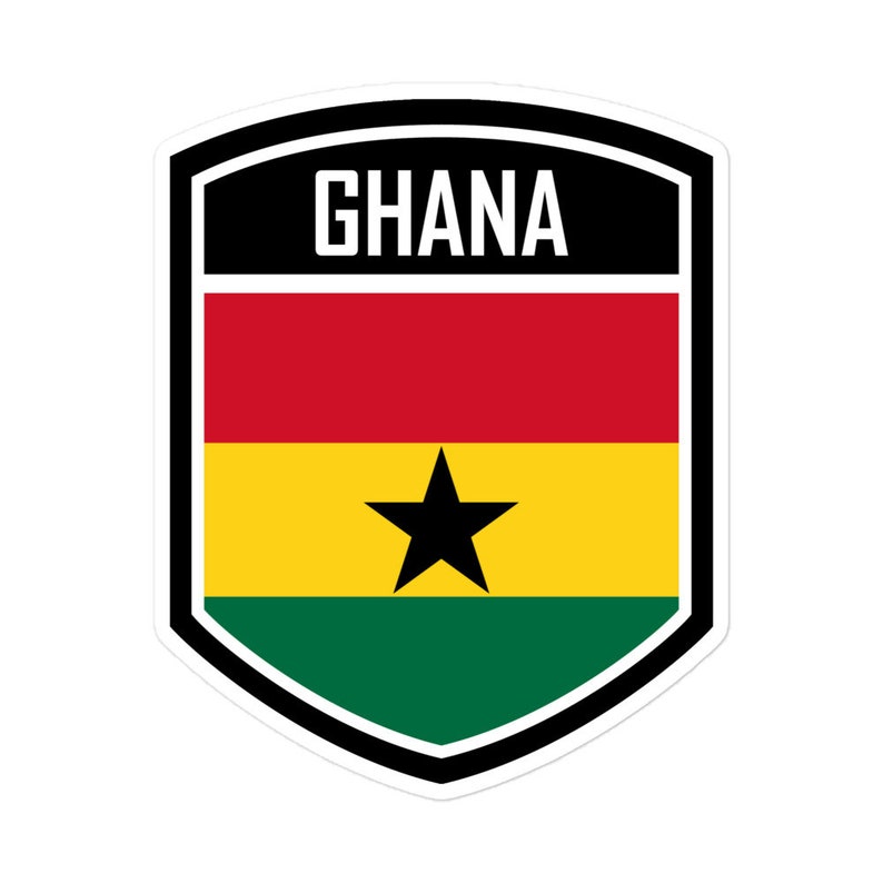 Ghana Flag Emblem Stickers Show Your Ghanaian Pride With Style Etsy