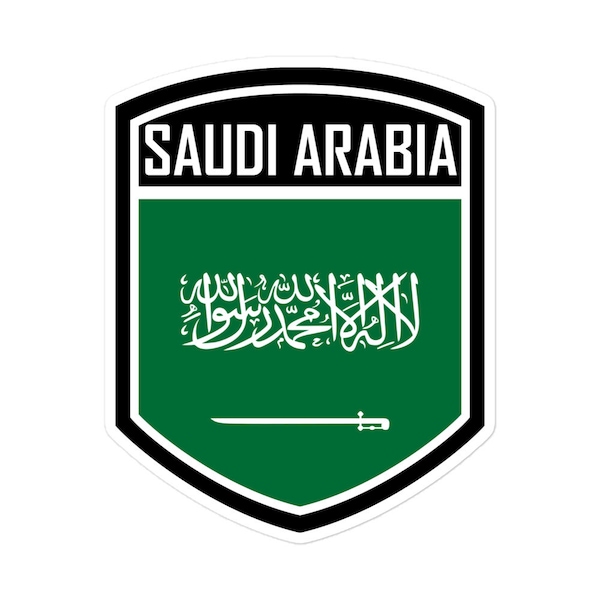Saudi Flag Stickers Etsy