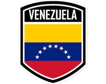 Venezuela Flag Emblem Stickers | High-Quality Vinyl Stickers