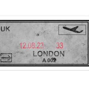 Customizable Passport Stamp Sticker - Personalized Travel Souvenir (3x3 inches SIZE)