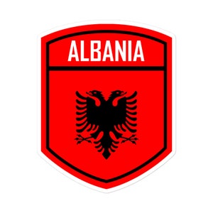 Show Your Albanian Pride with These Albania Flag Emblem Stickers
