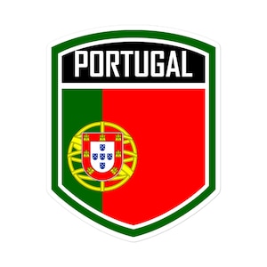 Portugal Flag Emblem Stickers - High-Quality Vinyl, Multiple Sizes, Perfect for Cars, Laptops, and More