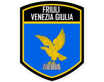 Friuli Venezia Giulia Italy Flag Emblem Sticker - High Quality Vinyl