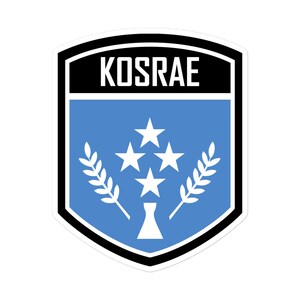 Kosrae State Flag Emblem Stickers