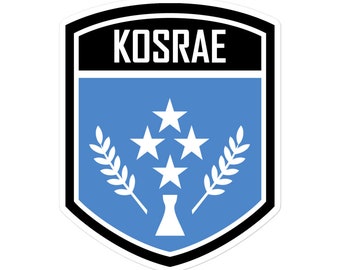 Kosrae State Flag Emblem Stickers