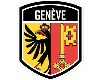 Canton of Genève Switzerland Flag Emblem Vinyl Stickers