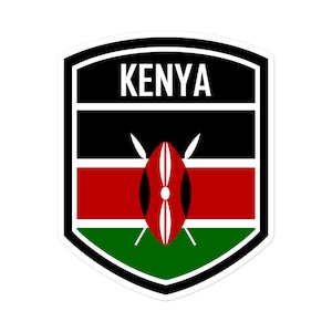Add Some Kenyan Spirit to Your Gear with Kenya Flag Emblem Stickers