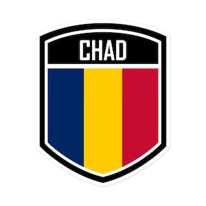 Chad Flag Emblem Stickers