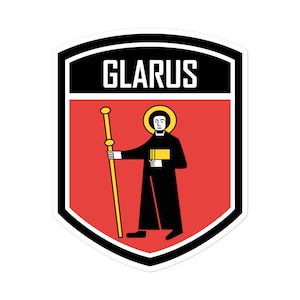 Canton of Glarus Switzerland Flag Emblem Vinyl Stickers