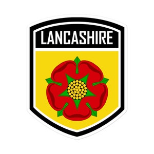 Lancashire County England Flag Emblem Stickers