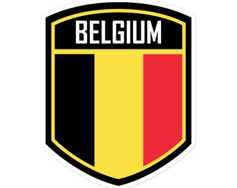 Belgium Flag Emblem Stickers - Show Your Belgian Pride with High-Quality Vinyl Decals