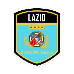 Lazio Italy Flag Emblem Sticker | Lazio Italia Vinyl Stickers Available In 3 Sizes