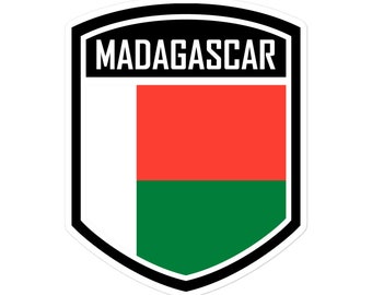 Adesivos com emblema da bandeira de Madagascar