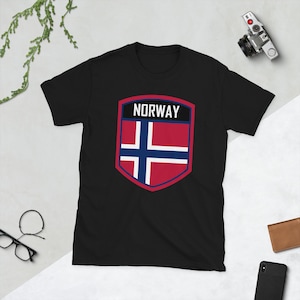 Get your Nordic style on with Norway Flag Emblem T-Shirt - Unisex