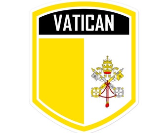 Vatican Flag Emblem Stickers