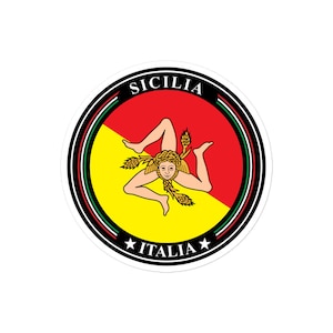 Sicilia Italy Flag Stickers - Show Your Sicilian Pride with Quality Decals